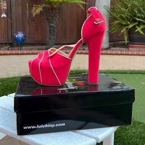 Luichiny Lovee Dovee Light Red Platform Heel